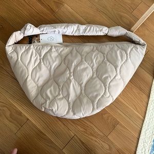 Marigold Quilted Crossbody shoulder bag (beige / tan)